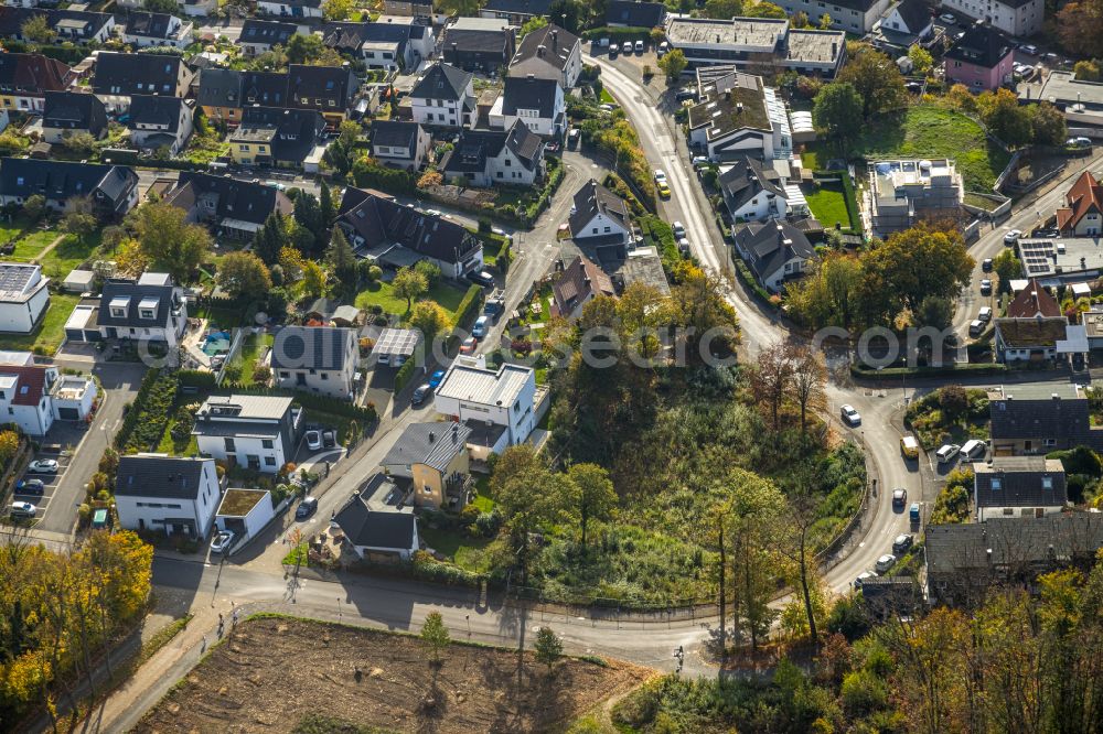 Wetter (Ruhr) from the bird's eye view: Autumnal discolored vegetation view development area and building land fallow on Wolfgang-Reuter-Strasse in Wetter (Ruhr) at Ruhrgebiet in the state North Rhine-Westphalia, Germany