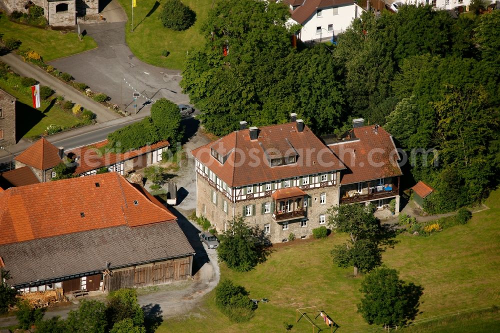 Neuenrade from above - View of the manor house Kuentrop in Neuenrade in the state North Rhine-Westphalia