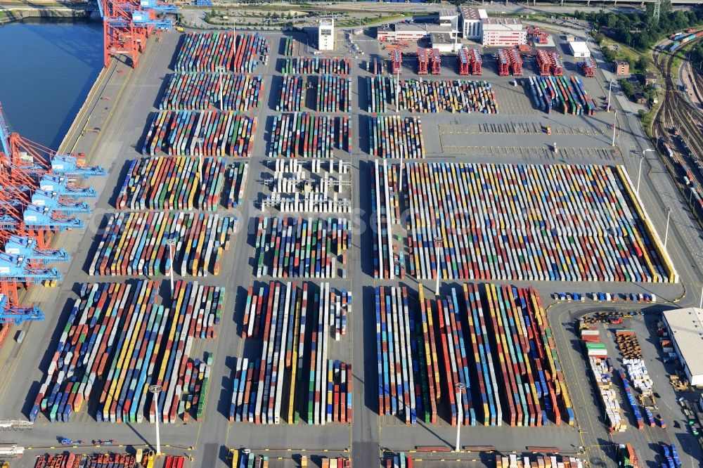 Aerial photograph Hamburg - EUROGATE Container Terminal Hamburg at the port of Hamburg