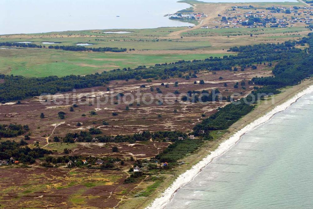 Hiddensee (Rügen) from above - Hiddensee (von der Ostsee aus gesehen).