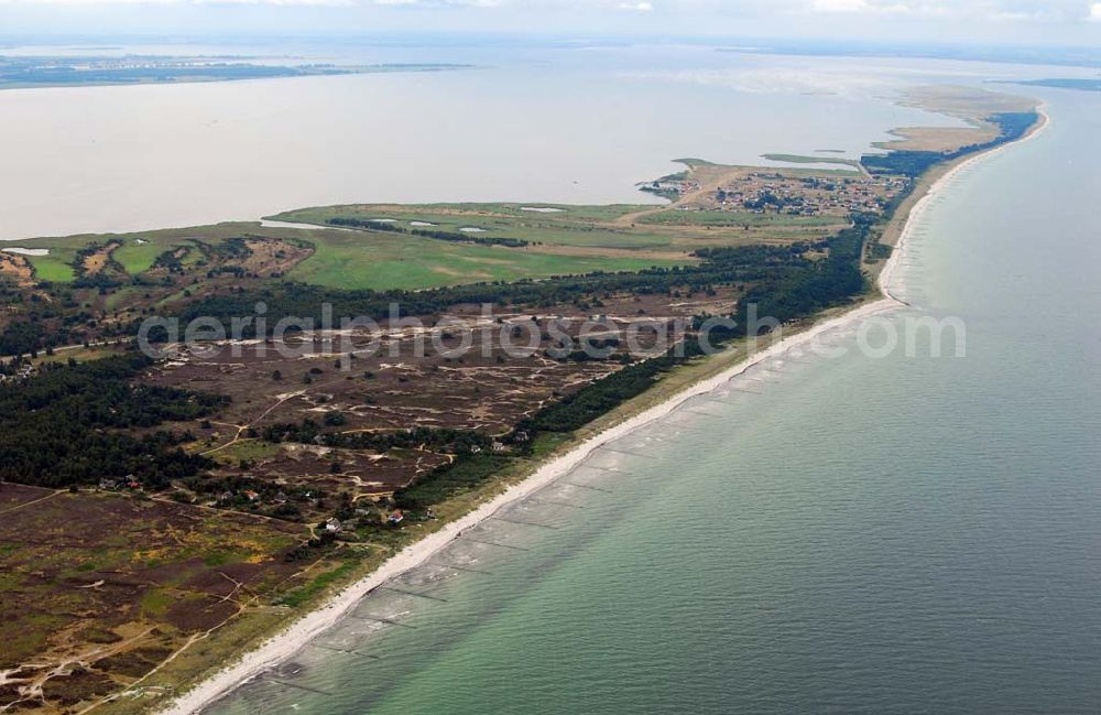 Aerial image Hiddensee (Rügen) - Hiddensee (von der Ostsee aus gesehen).