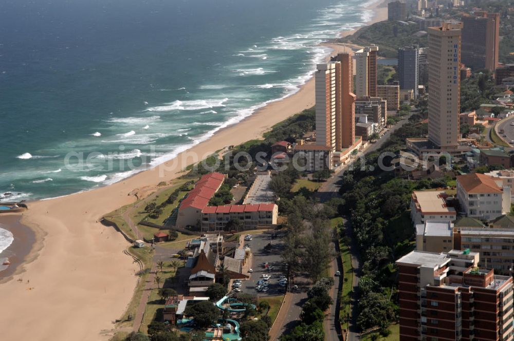 Aerial image Amanzimtoti - High Tide hotel resort at Kingsway Street in Amanzimtoti in South Africa