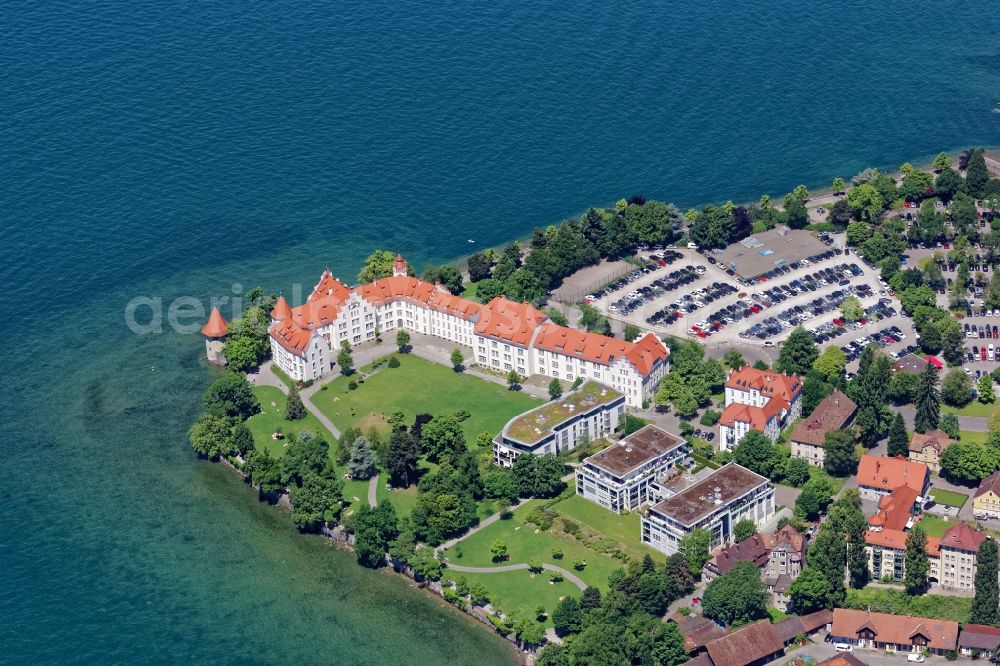 Lindau (Bodensee) from above - Island area Lindau with the village center in Lindau (Bodensee) in the state Bavaria, Germany