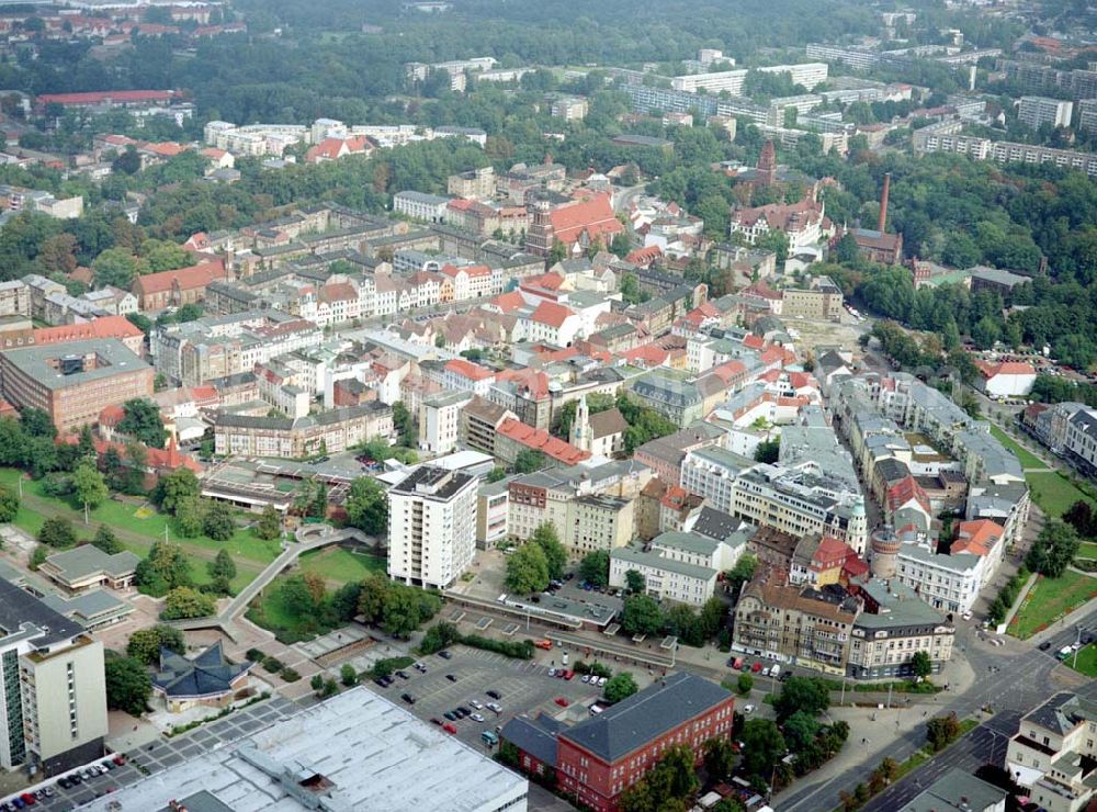 Cottbus / Brandenburg from the bird's eye view: Hist. Stadtkern der Altstadt von Cottbus