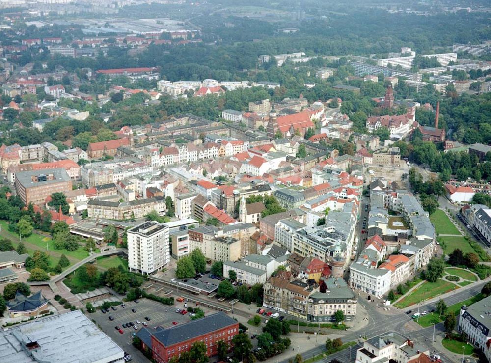 Aerial image Cottbus / Brandenburg - Hist. Stadtkern der Altstadt von Cottbus