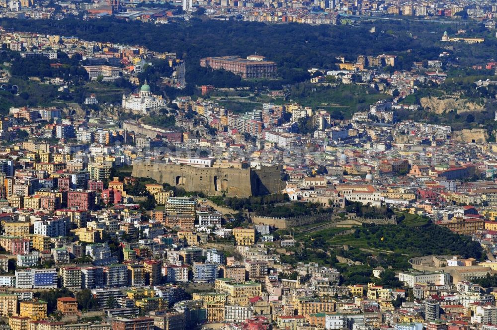 Aerial photograph Neapel - Cityscape of the historic center of Naples, Italy. In the inner parts of the city there are plenty of historical buildings and cultural monuments, 1995, the entire town declared a UNESCO World Heritage Site