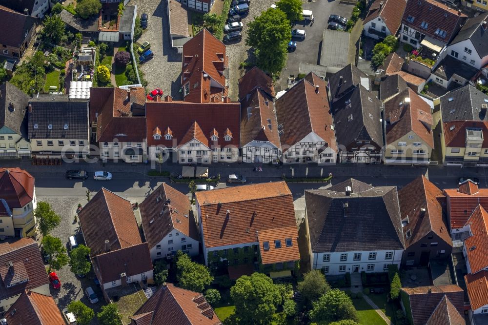 Rietberg from the bird's eye view: Historic city center in Rietberg in North Rhine-Westphalia