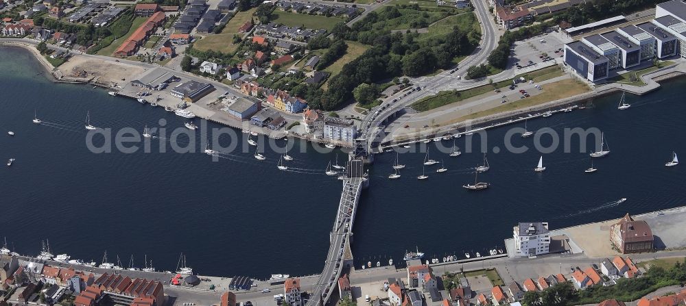 Sonderburg from above - Historic Bascule Bridge in Sonderborg in Denmark