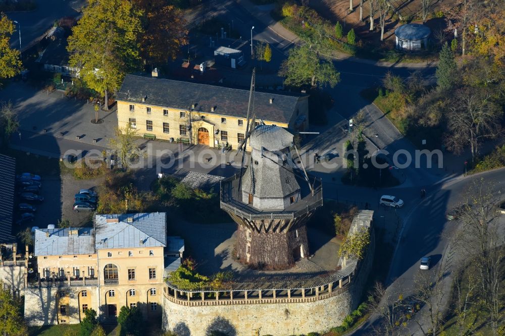 Potsdam from the bird's eye view: Historic windmill on Maulbeerallee in Potsdam in the state Brandenburg, Germany