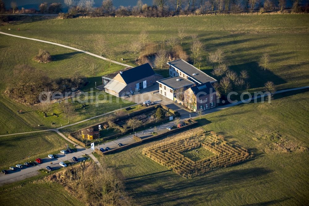 Aerial image Oberhausen - The historic manor - house Ripshorst - in Oberhausen in North Rhine-Westphalia. House Ripshorst serves as an information center and is also the seat of the regional office of the German Forest Protection Association