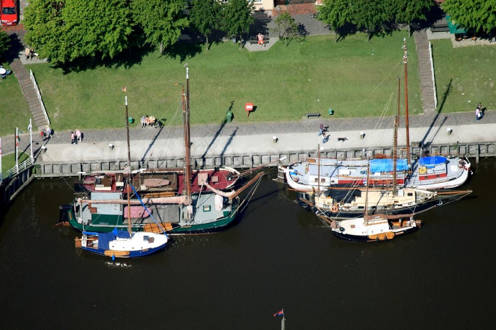 Wittmund OT Carolinensiel from the bird's eye view: Historic harbor in Carolinensiel, a district of Wittmund in Lower Saxony