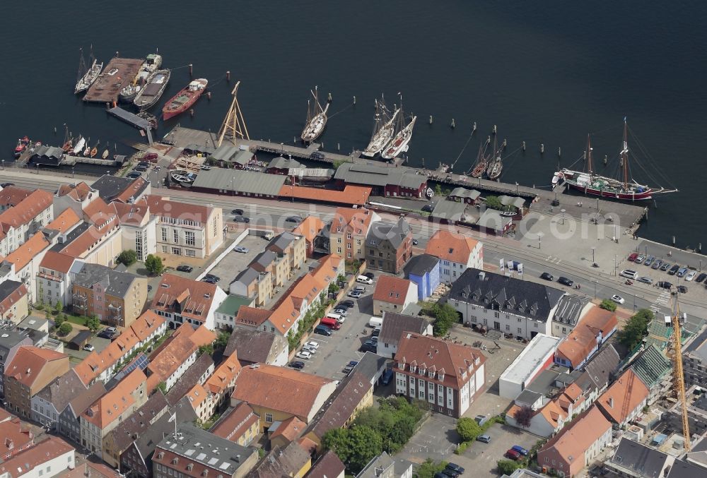 Aerial photograph Flensburg - Historical Harbour in Flensburg in Schleswig-Holstein