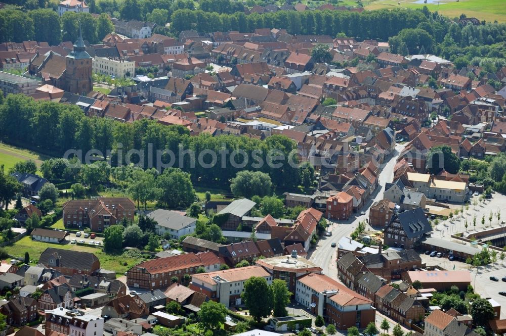 Boizenburg from the bird's eye view: View of the historic city of Boizenburg in Mecklenburg-Vorpommern