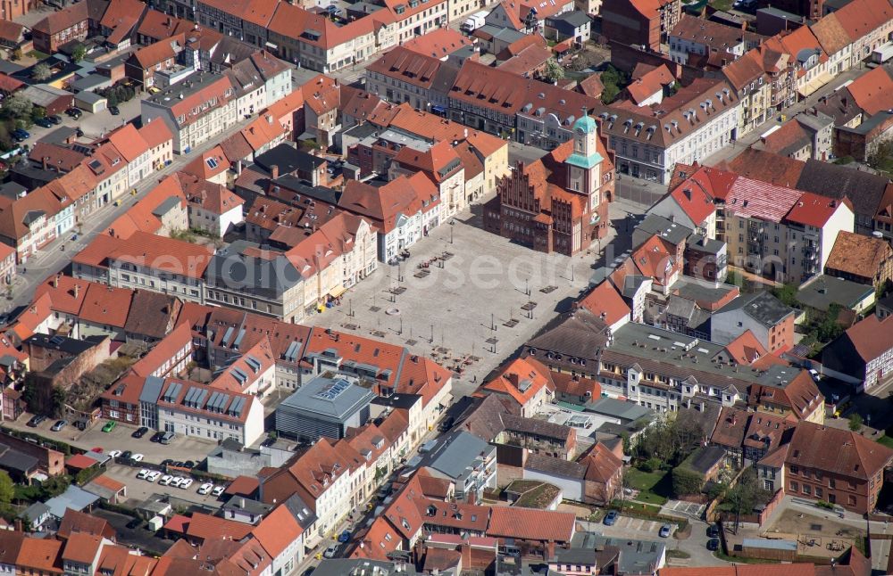 Wittstock from the bird's eye view: The historic town of Wittstock in Brandenburg