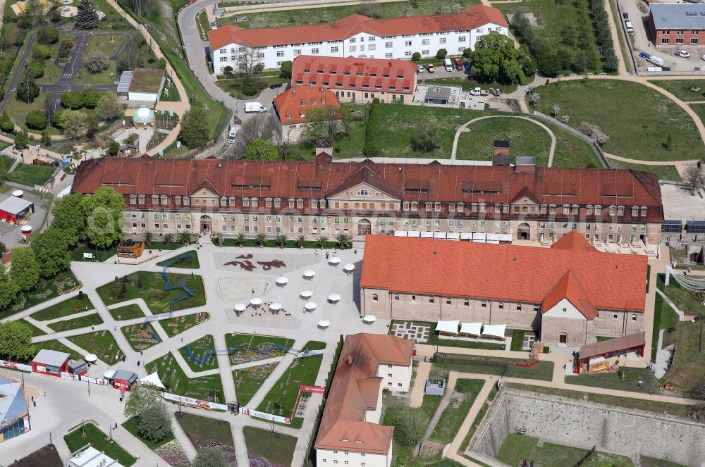 Aerial image Erfurt - Tourist attraction and sightseeing Petersberg in the district Altstadt in Erfurt in the state Thuringia, Germany