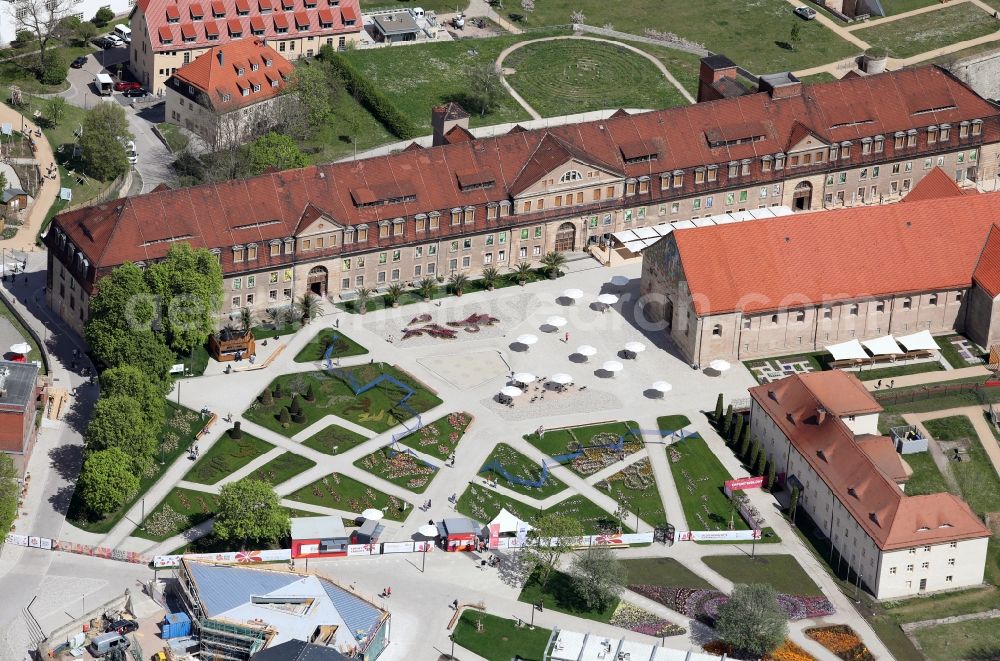 Aerial image Erfurt - Tourist attraction and sightseeing Petersberg in the district Altstadt in Erfurt in the state Thuringia, Germany