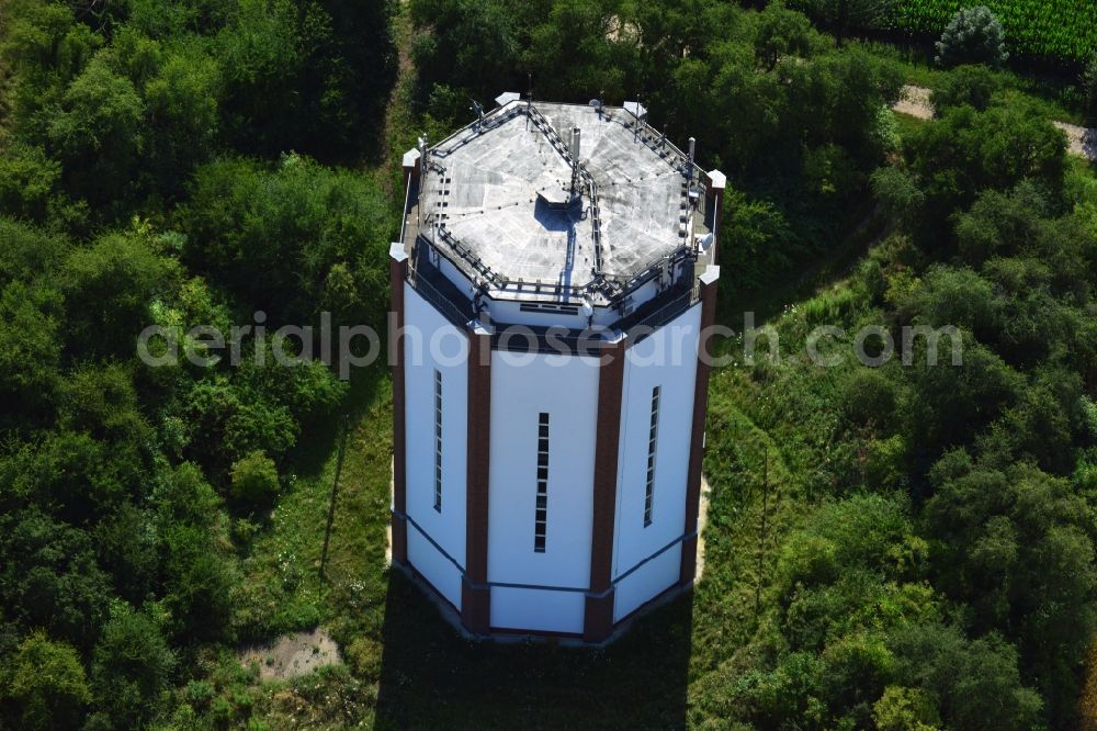 Aerial photograph Tagewerben - Historic Water Tower Tagewerben in Saxony-Anhalt