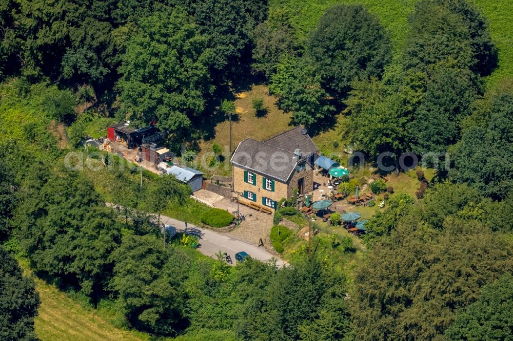 Aerial photograph Witten - Historical miner's building in Muttental valley in the Bommern part of Witten in the state of North Rhine-Westphalia