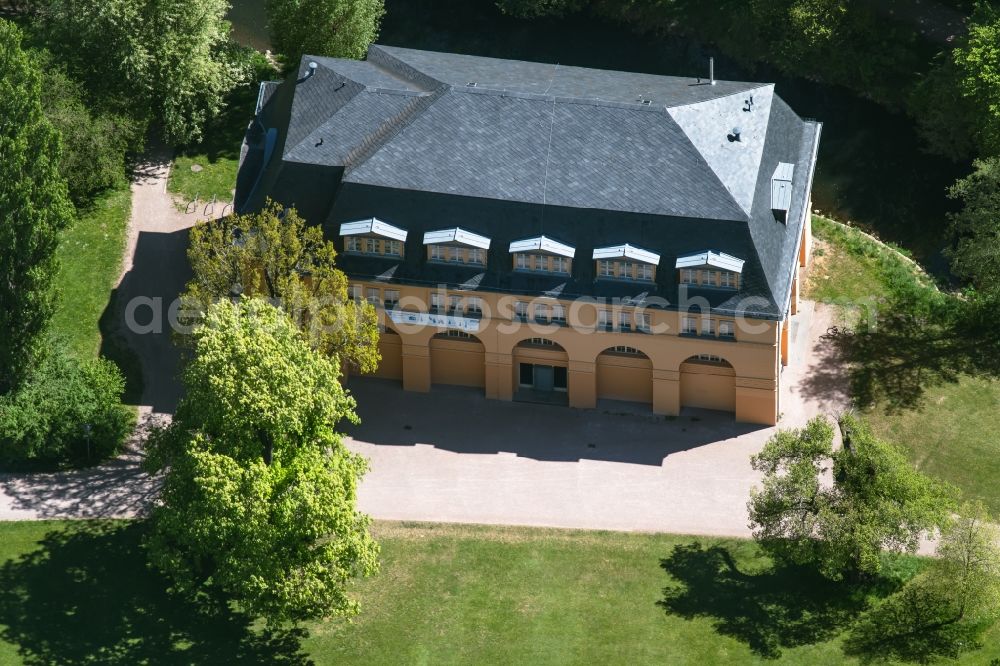 Weimar from the bird's eye view: Historical building Reithaus im Park an der Ilm in Weimar in the state Thuringia, Germany