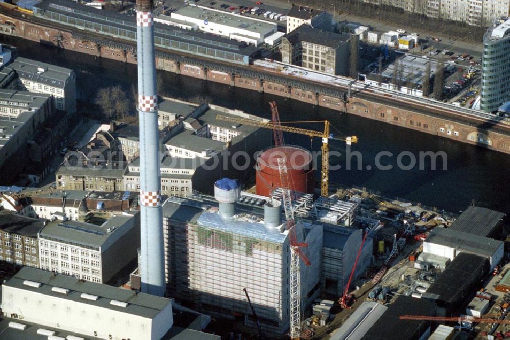 Aerial photograph Berlin / Mitte - HKW an der Jannowitzbrücke in Berlin Mitte 1995