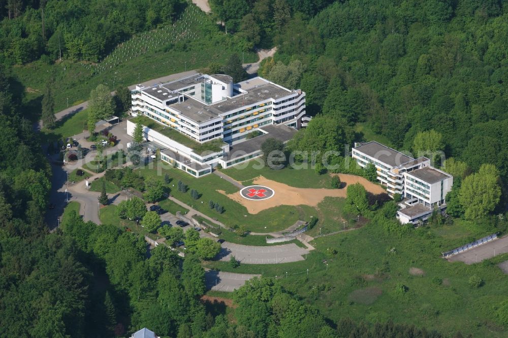 Rheinfelden (Baden) from above - Hospital grounds of the clinic in Rheinfelden (Baden) in the state Baden-Wuerttemberg, Germany