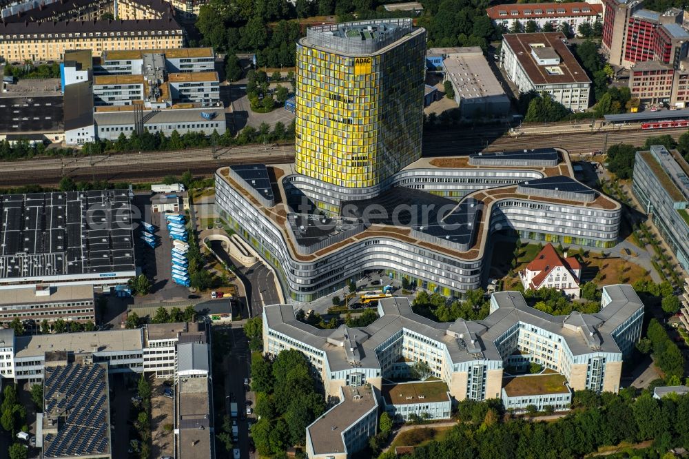 Aerial image München - High-rise ensemble of ADAC Zentrale in the district Sendling-Westpark in Munich in the state Bavaria, Germany