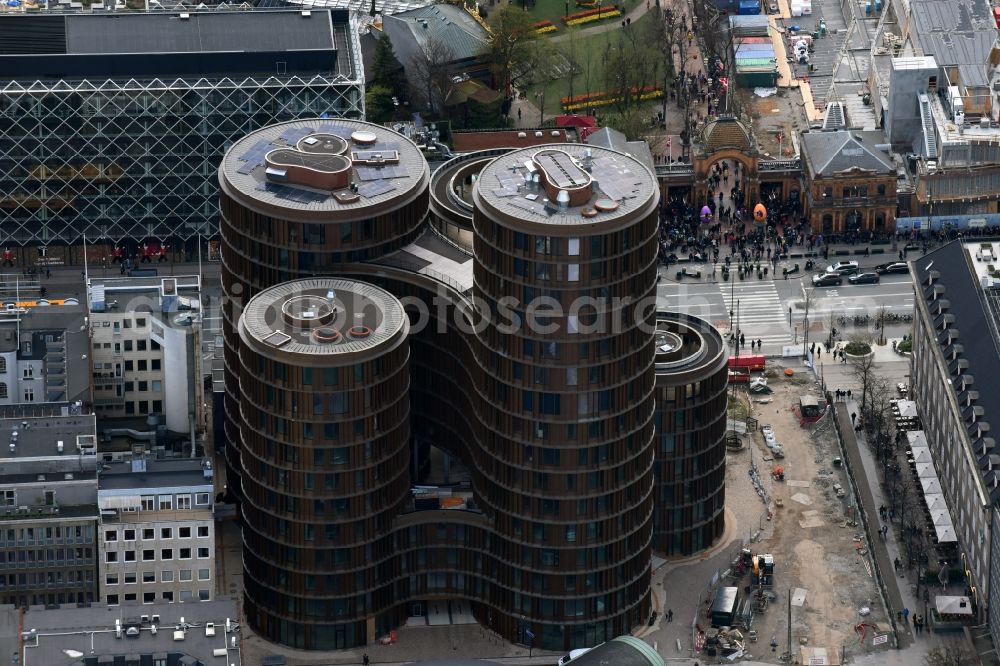 Aerial photograph Kopenhagen - High-rise ensemble of Axel Towers in Copenhagen in Region Hovedstaden, Denmark