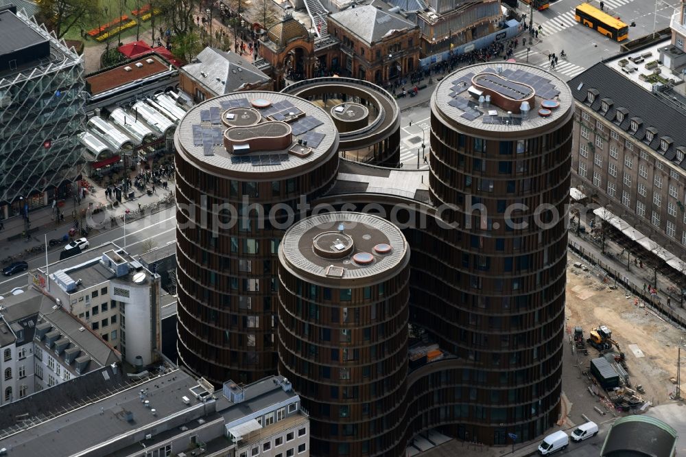 Aerial photograph Kopenhagen - High-rise ensemble of Axel Towers in Copenhagen in Region Hovedstaden, Denmark