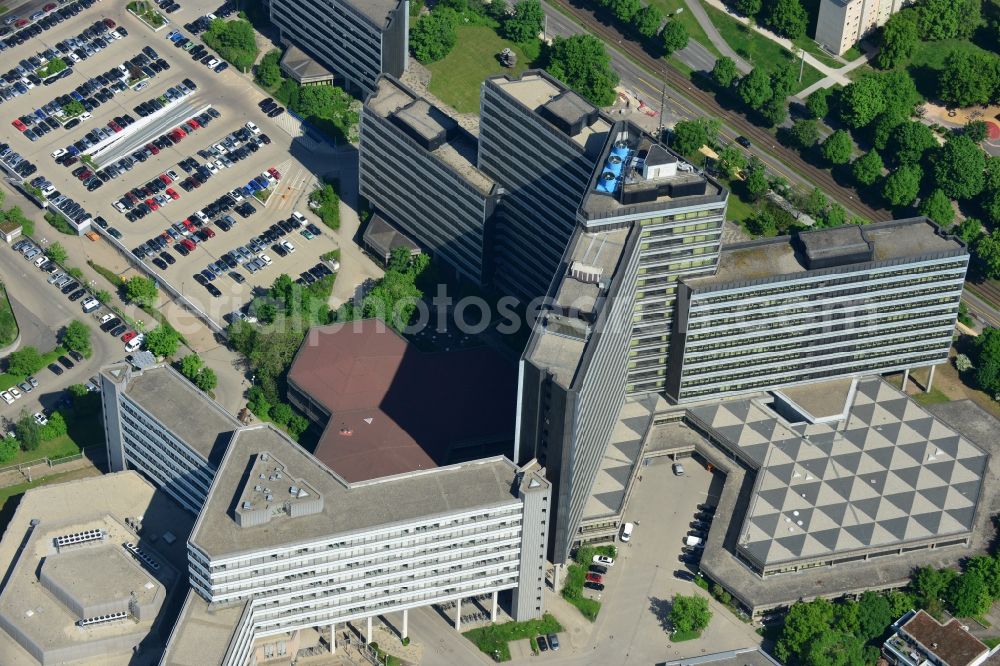 Aerial image Nürnberg - High-rise ensemble of Federal Employment Agency in Nuremberg in the state Bavaria