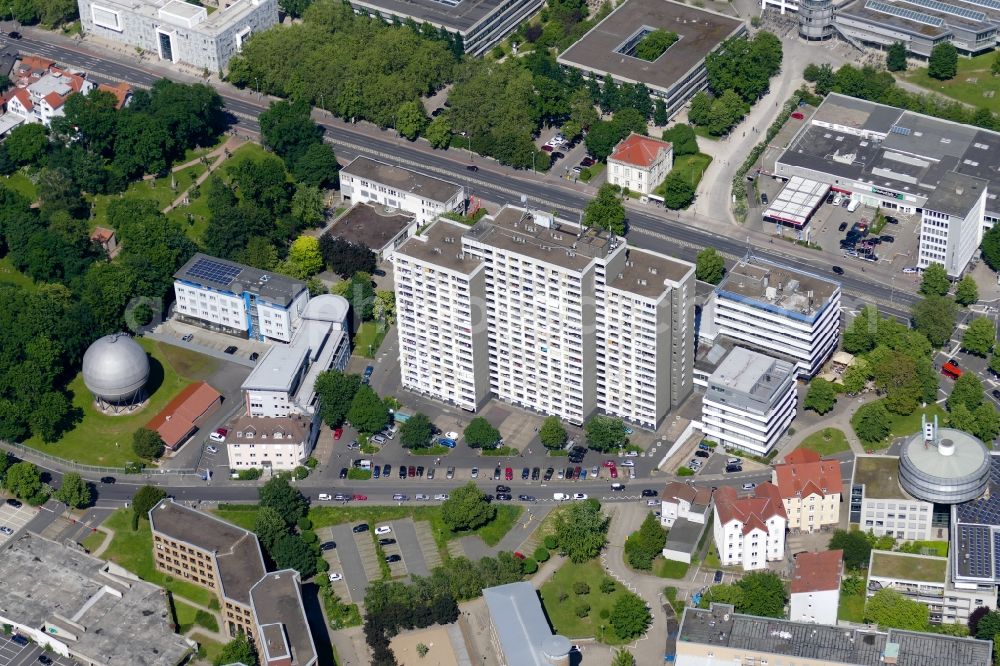 Aerial photograph Göttingen - High-rise ensemble of Idunazentrum in Goettingen in the state Lower Saxony, Germany