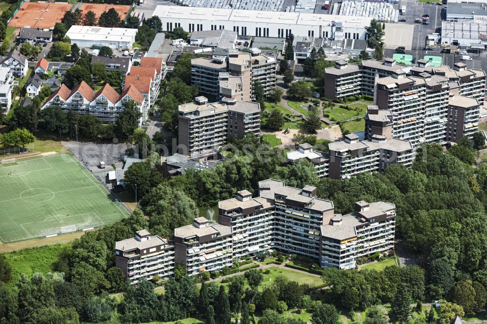 Köln from above - High-rise ensemble of in Cologne in the state North Rhine-Westphalia, Germany