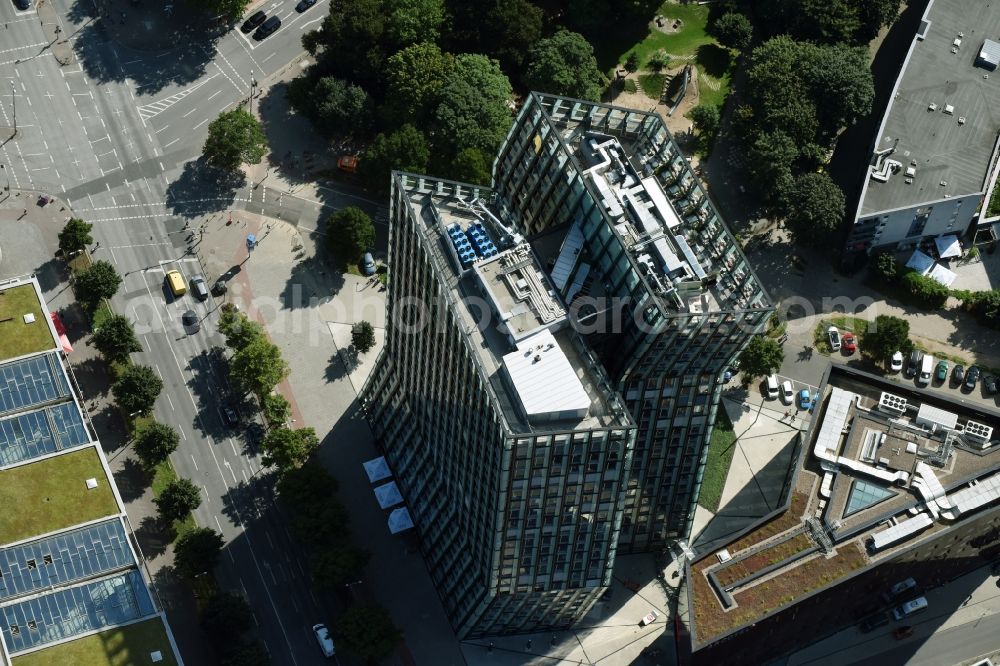 Hamburg from above - Skyscraper - Ensemble - complex Dancing Towers on the Reeperbahn in Hamburg