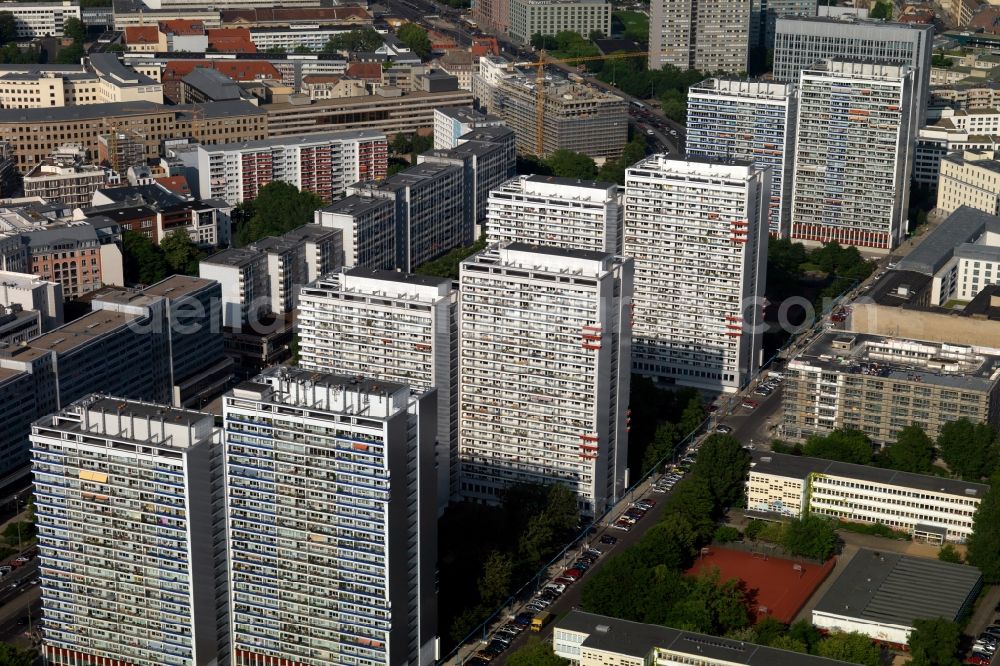 Berlin from above - High-rise ensemble on Leipziger Strasse in Berlin