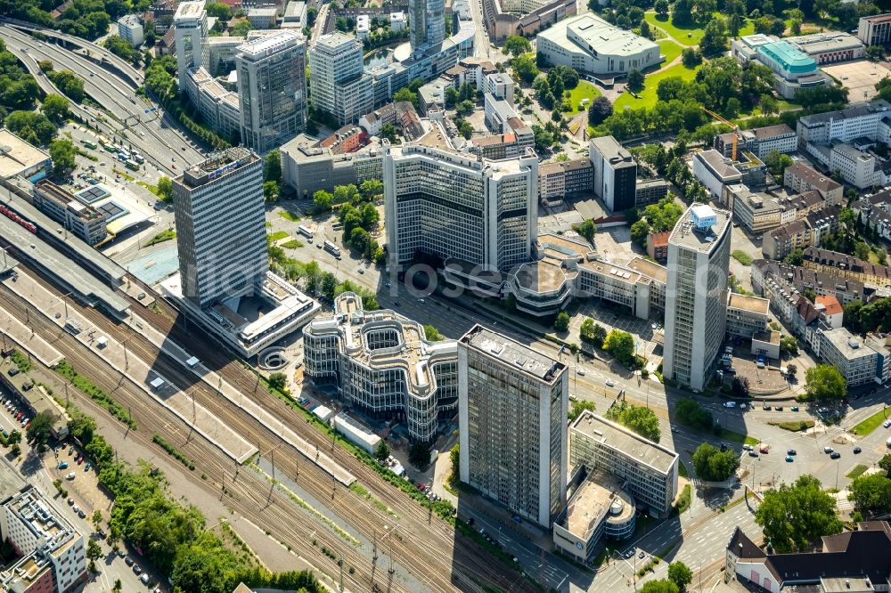 Aerial image Essen - High-rise ensemble of Schenker headquarters in Essen in the state North Rhine-Westphalia