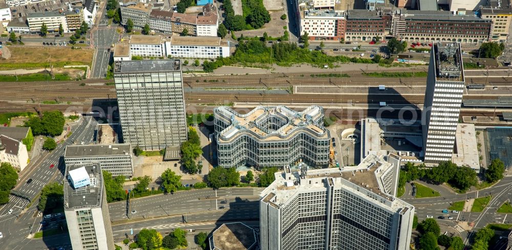 Aerial photograph Essen - High-rise ensemble of Schenker headquarters in Essen in the state North Rhine-Westphalia