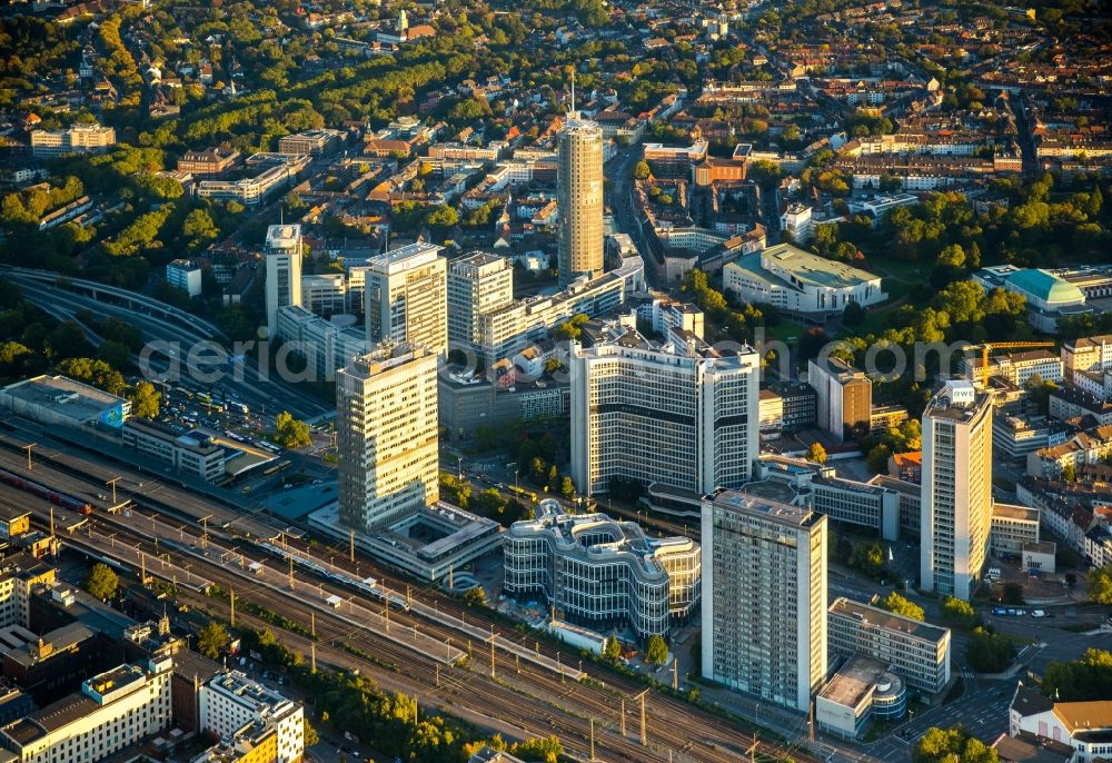 Aerial photograph Essen - High-rise ensemble of Schenker headquarters in Essen in the state North Rhine-Westphalia