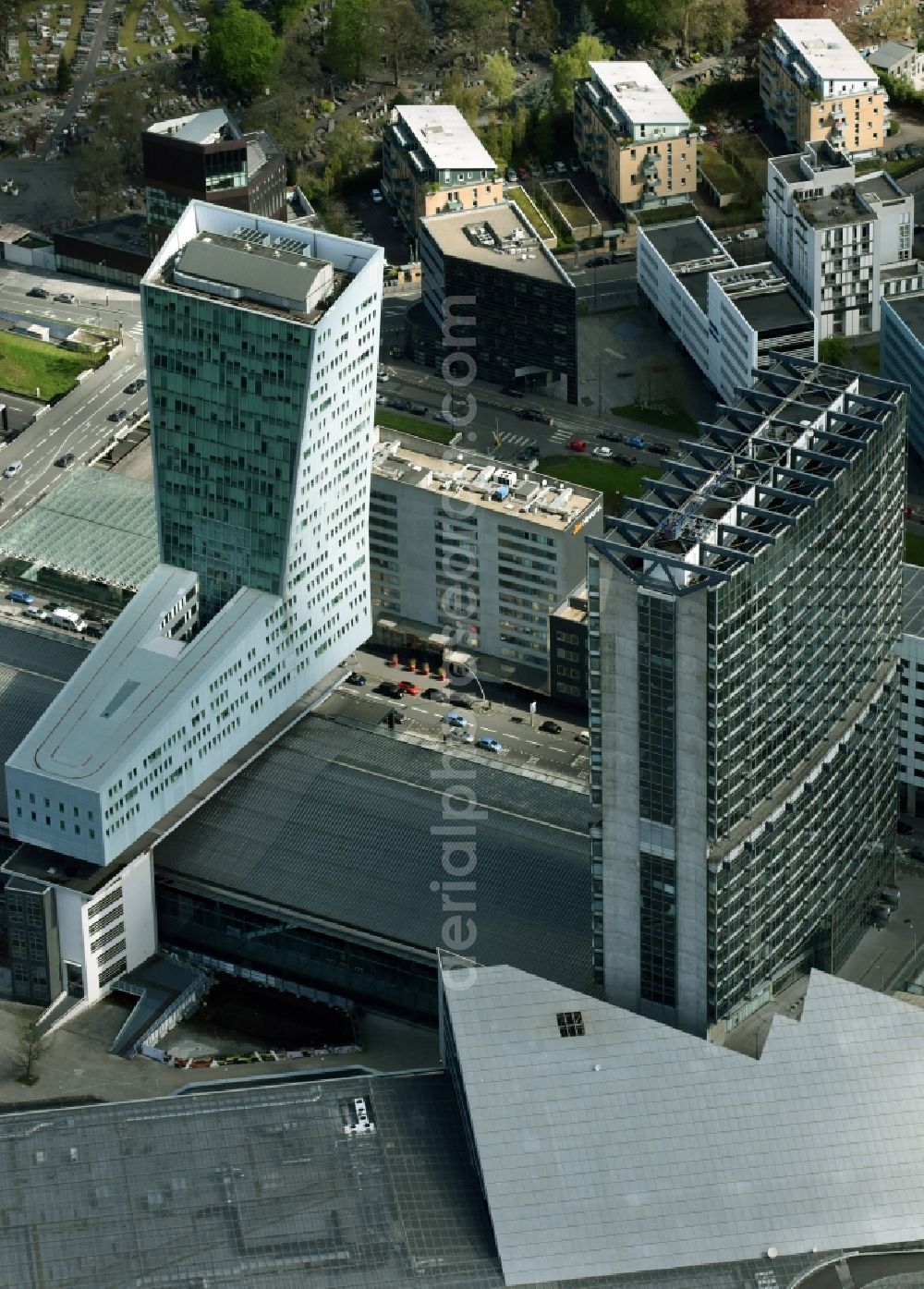 Lille from the bird's eye view: High-rise ensemble of SPL Euralille Tour de Lille am Boulevard de Turin in Lille in Nord-Pas-de-Calais Picardy, France