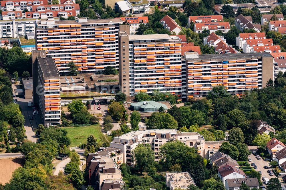 Stuttgart from the bird's eye view: High-rise ensemble of in Stuttgart in the state Baden-Wurttemberg, Germany