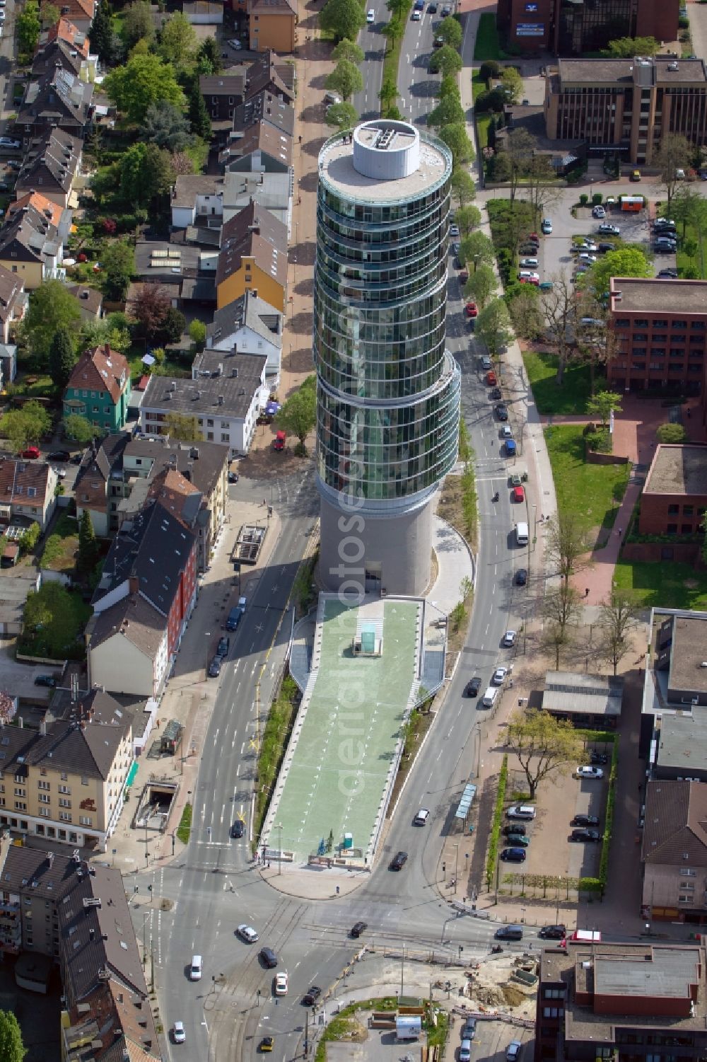 Bochum from above - Construction Site at a former bunker at the University Street in Bochum