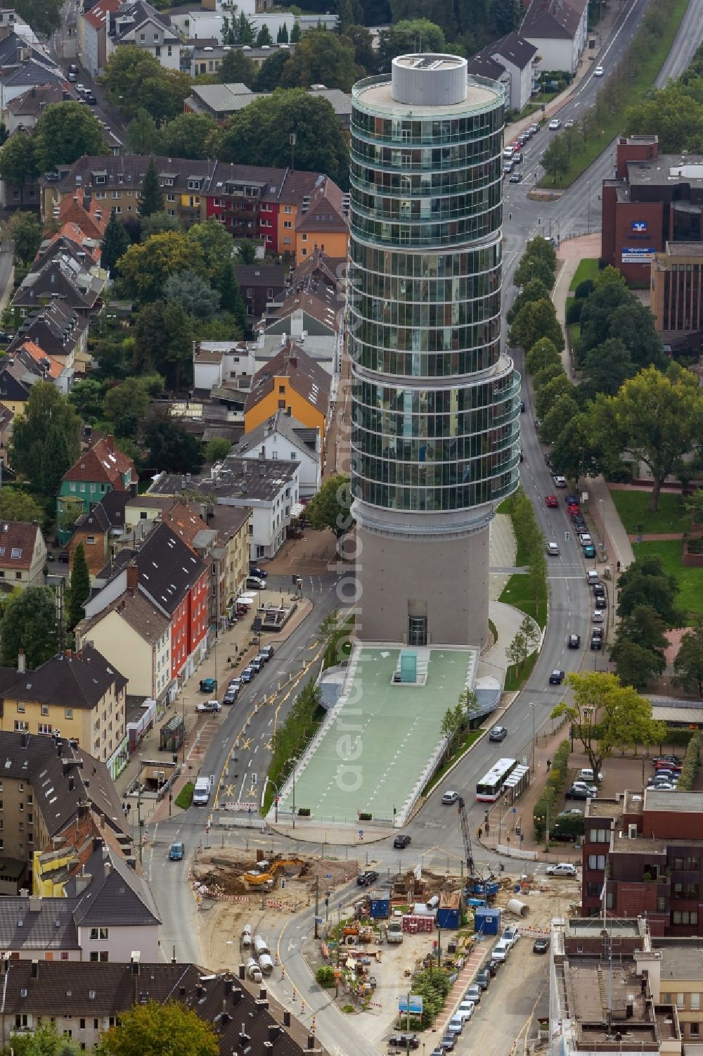 Aerial image Bochum - Construction Site at a former bunker at the University Street in Bochum