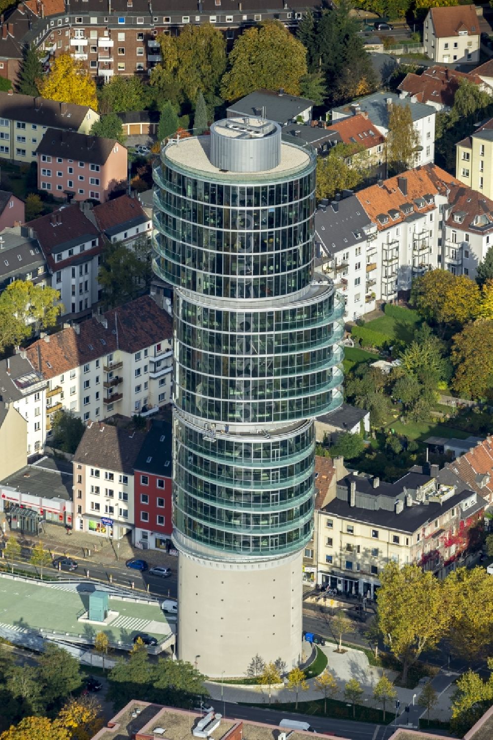 Aerial photograph Bochum - Construction Site at a former bunker at the University Street in Bochum