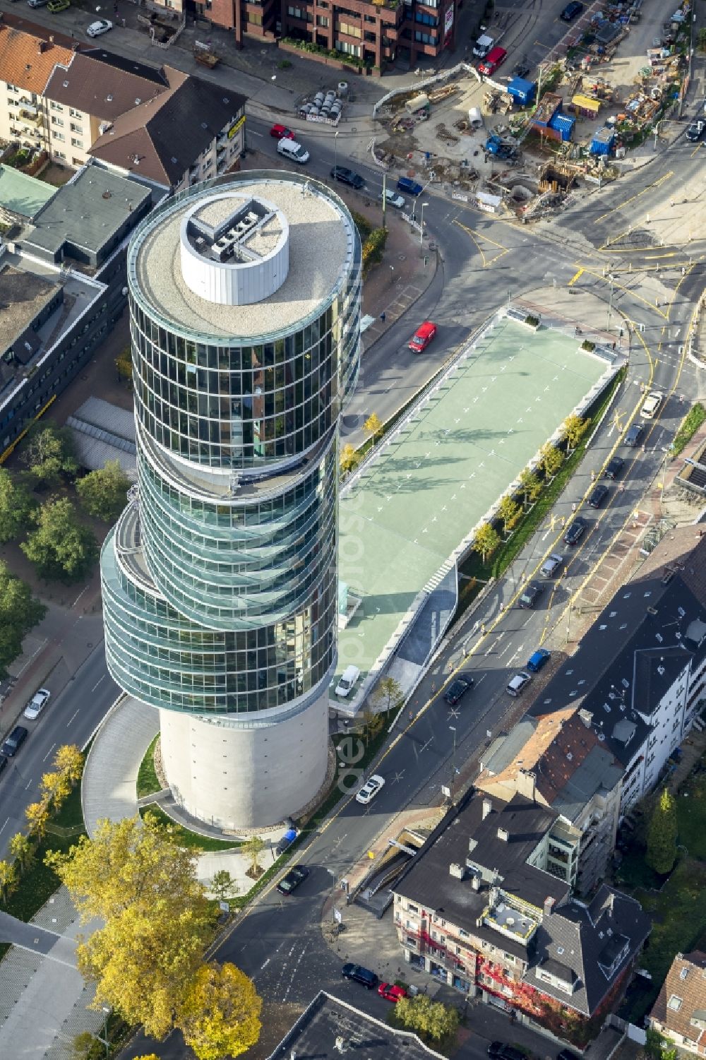 Aerial image Bochum - Construction Site at a former bunker at the University Street in Bochum