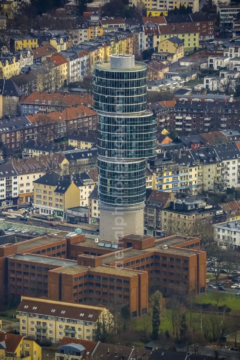 Aerial photograph Bochum - Construction Site at a former bunker at the University Street in Bochum