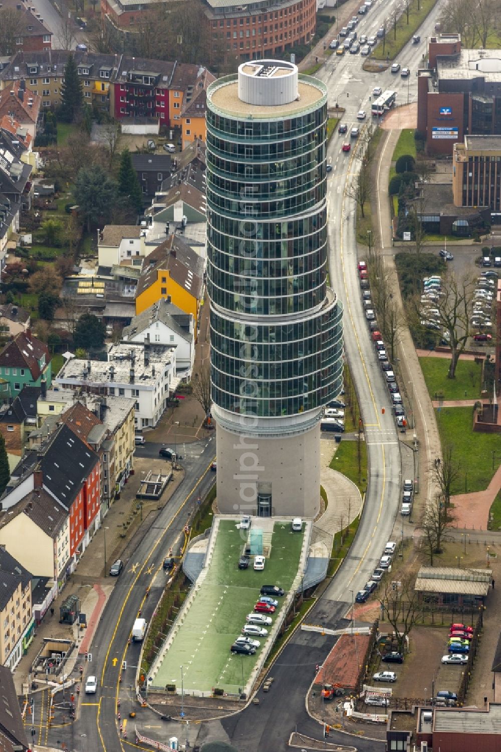 Aerial photograph Bochum - Construction Site at a former bunker at the University Street in Bochum