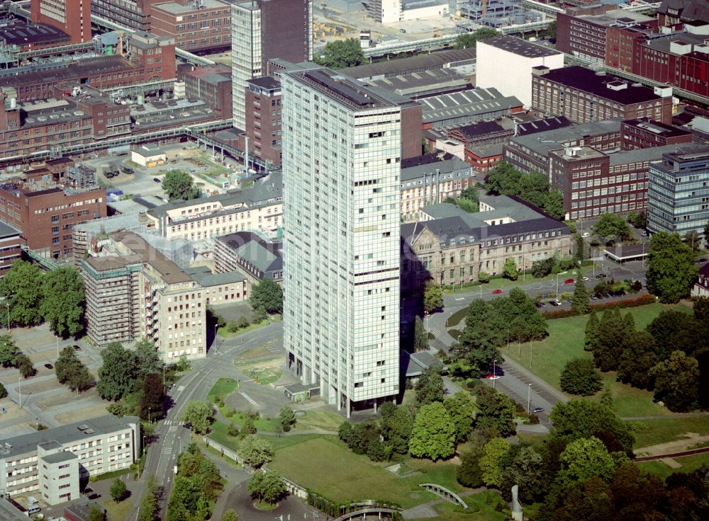 Leverkusen from the bird's eye view: High-rise buildings of TERRITORY CTR GmbH in Leverkusen in the state North Rhine-Westphalia