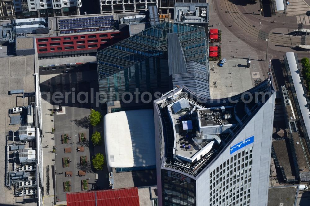 Aerial image Leipzig - High-rise buildings City-Hochhaus in Leipzig in the state Saxony