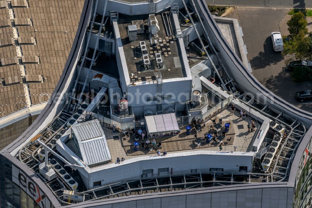 Aerial image Leipzig - High-rise buildings City-Hochhaus in Leipzig in the state Saxony