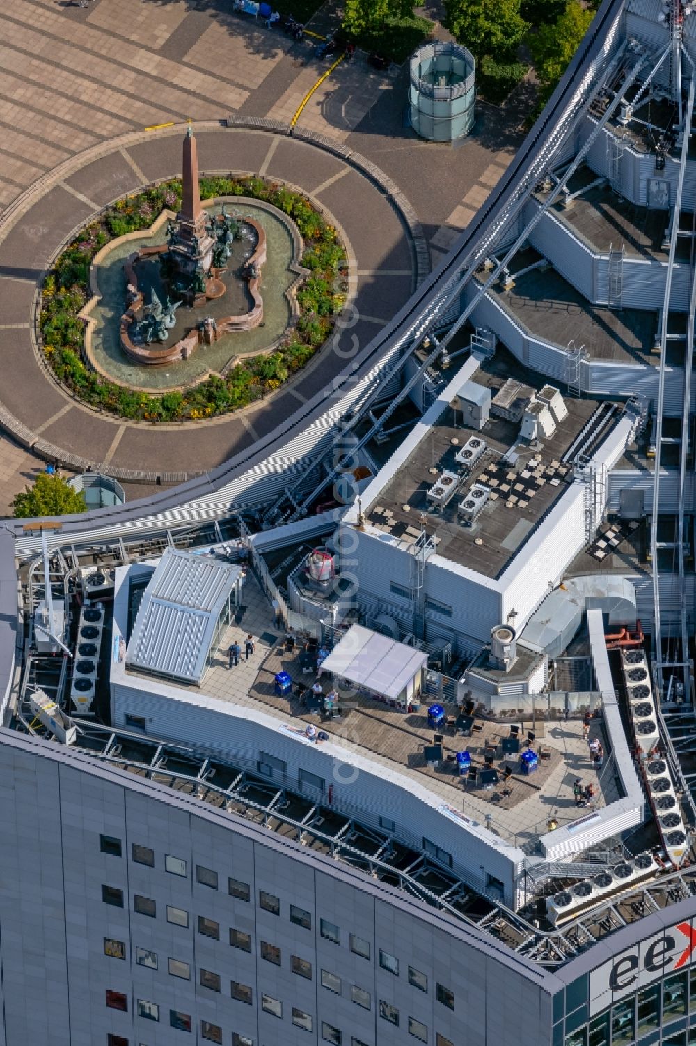 Aerial photograph Leipzig - High-rise buildings City-Hochhaus in Leipzig in the state Saxony