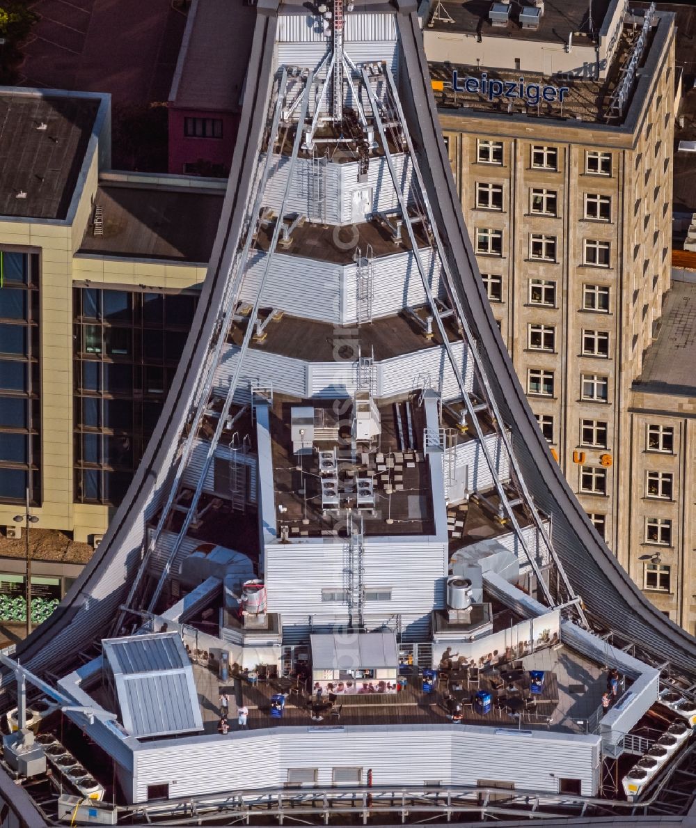 Aerial photograph Leipzig - High-rise buildings City-Hochhaus in Leipzig in the state Saxony