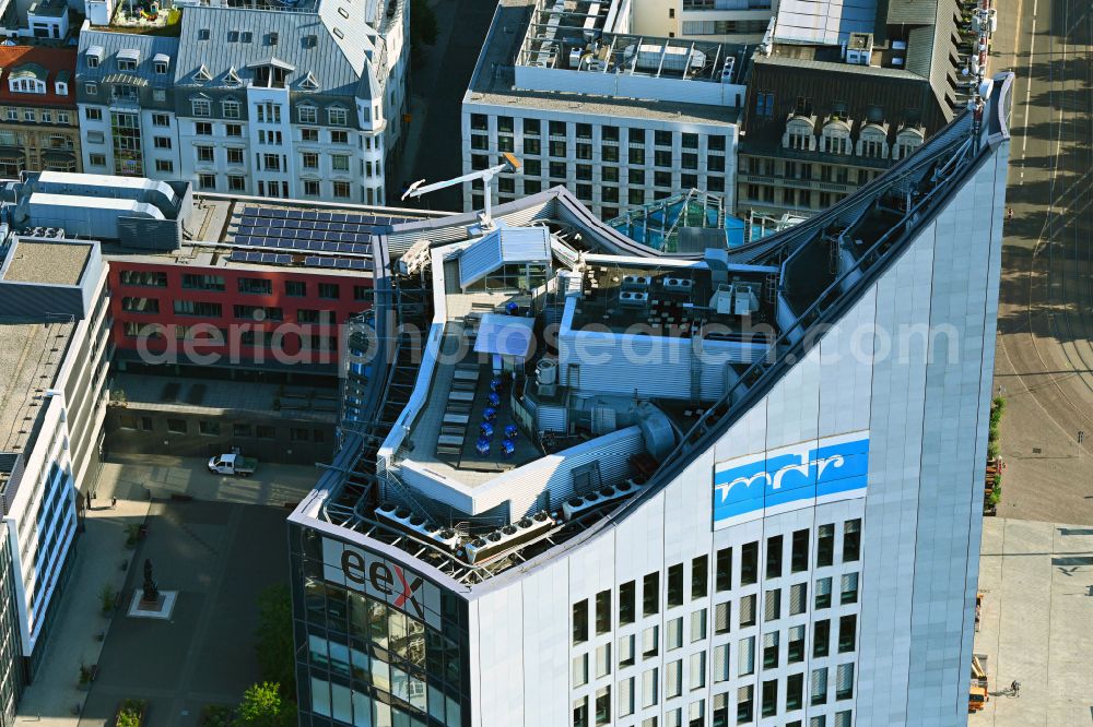 Aerial image Leipzig - High-rise buildings City-Hochhaus in Leipzig in the state Saxony